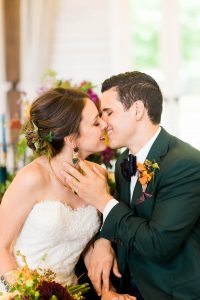 bride groom colorful wedding emerald tuxedo jacket bridal jewelry boutonniere