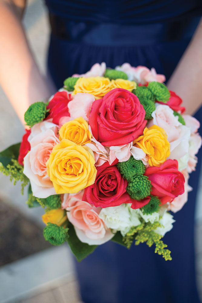 Colorful bridesmaid bouquet