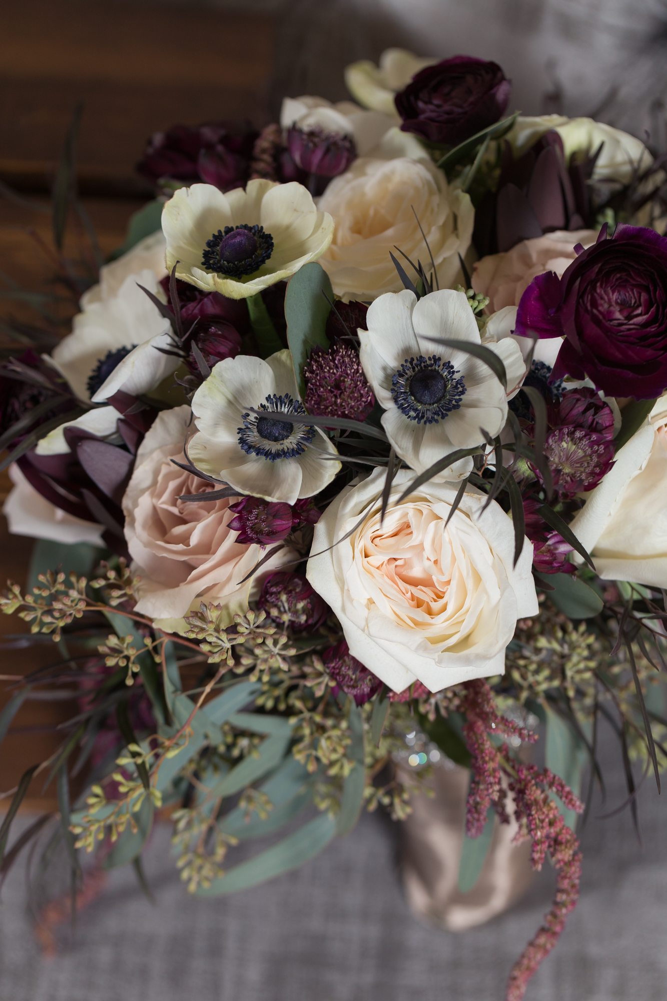 Beautiful Blush, Burgundy and Rose Gold Wedding Flowers in Edwardsville, IL