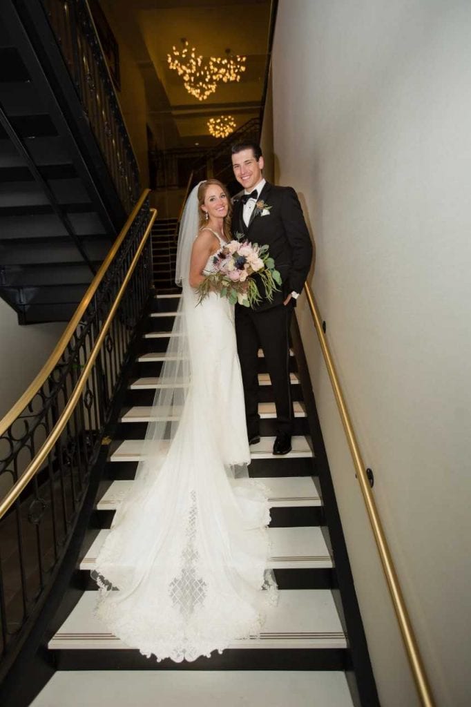 couple on stairs