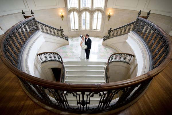 Romantic staircase at Armour House