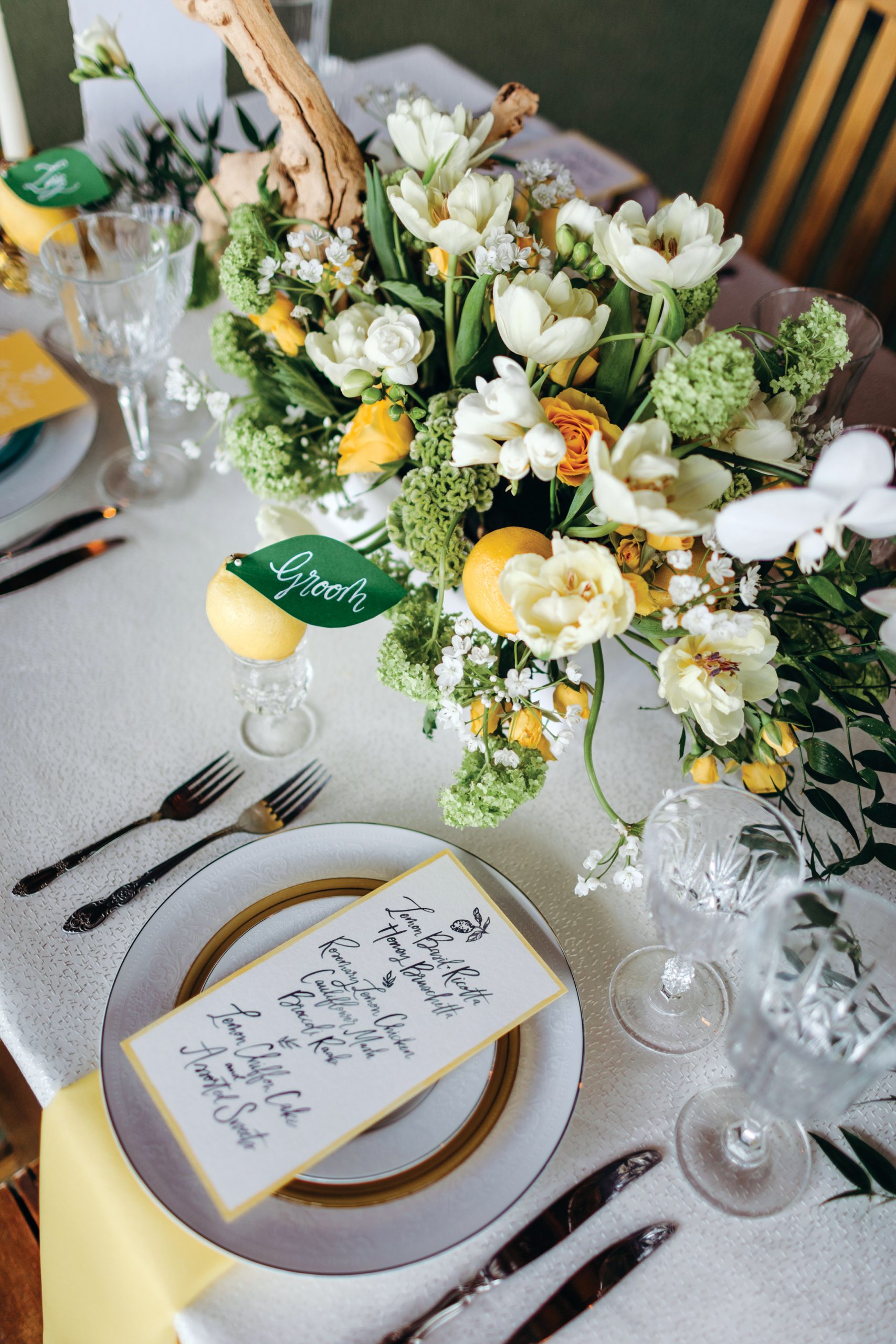 Fresh Rustic Romance | Citrus Wedding Inspiration | Designers Challenge