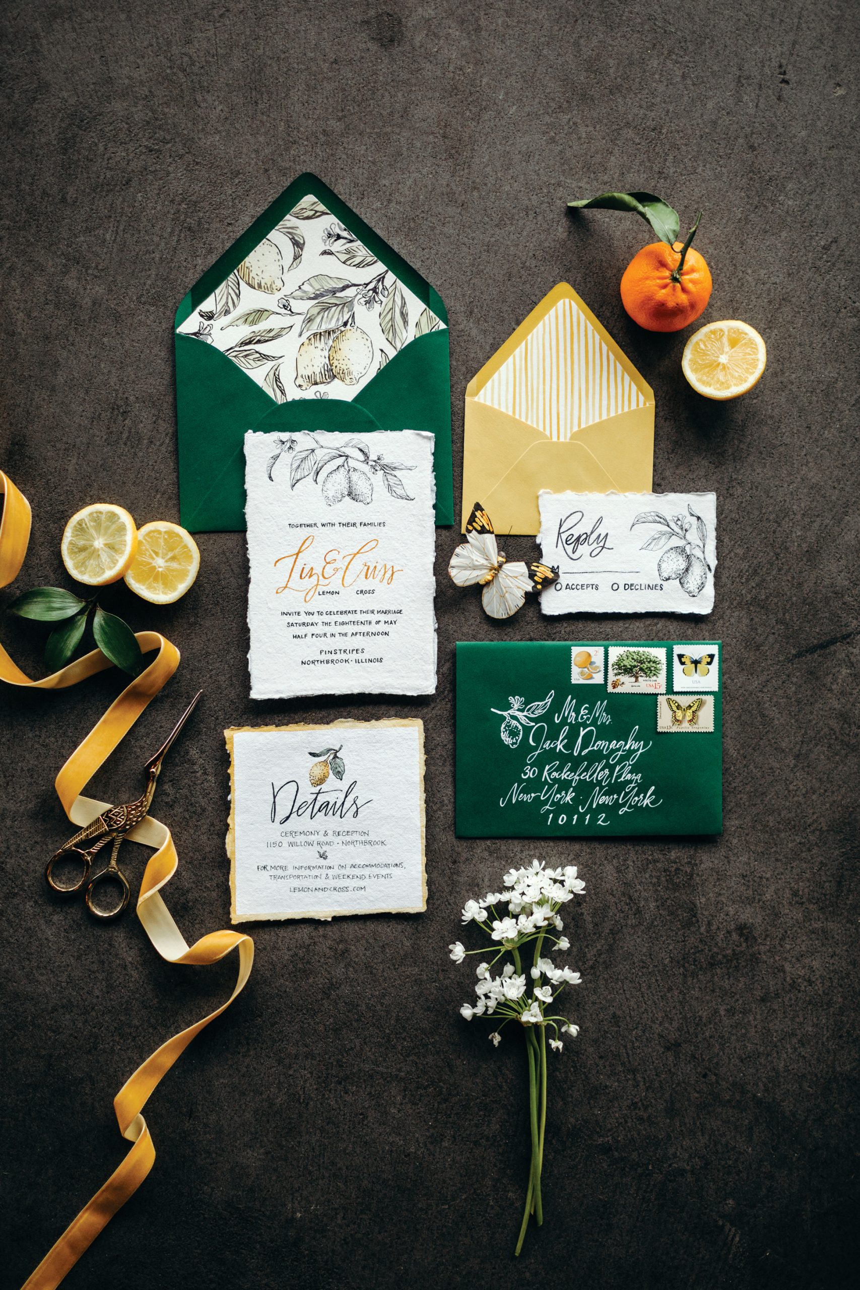 Fresh Rustic Romance | Citrus Wedding Inspiration | Designers Challenge