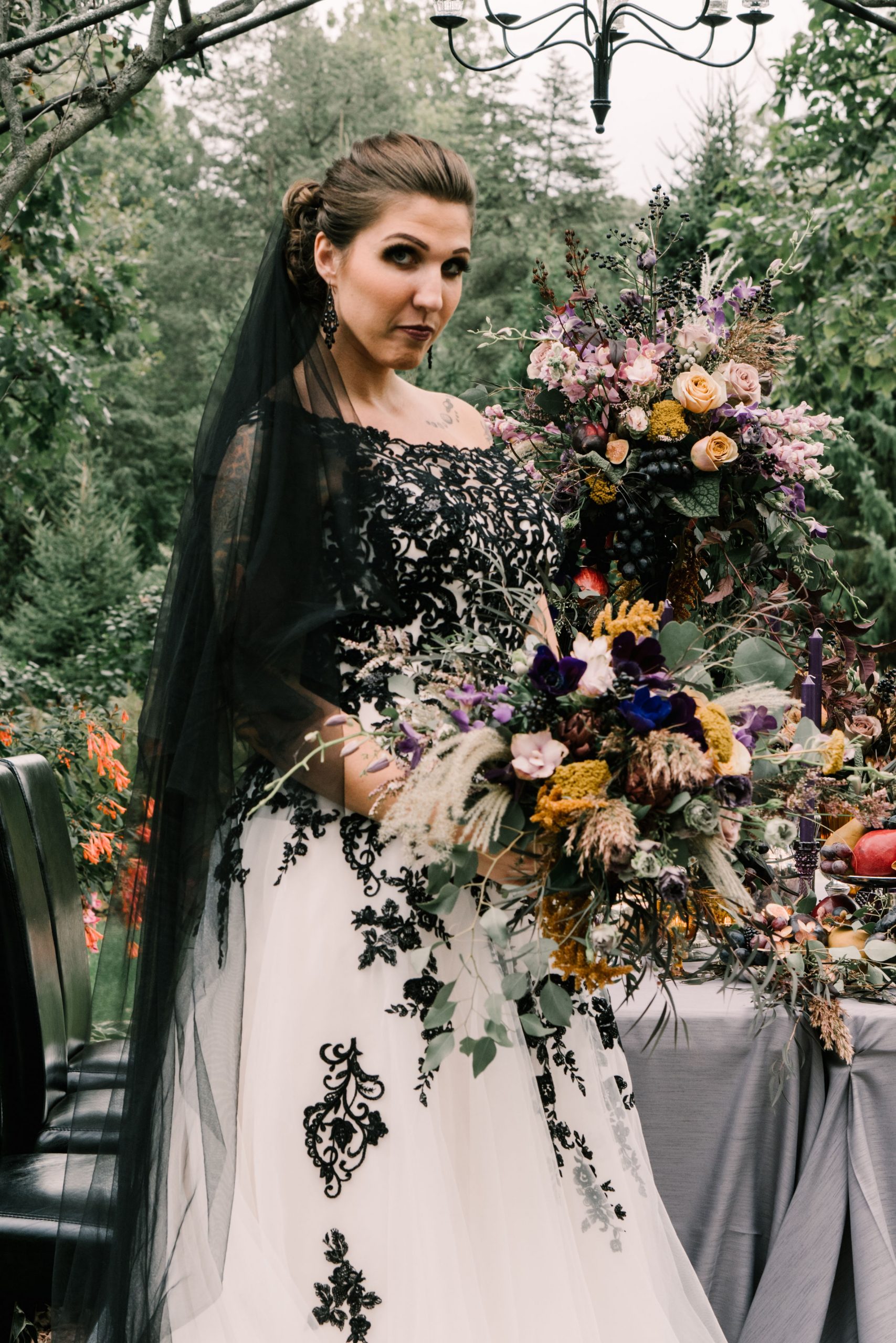 Victorian Gothic Wedding Inspiration in the Garden - Chicago Style