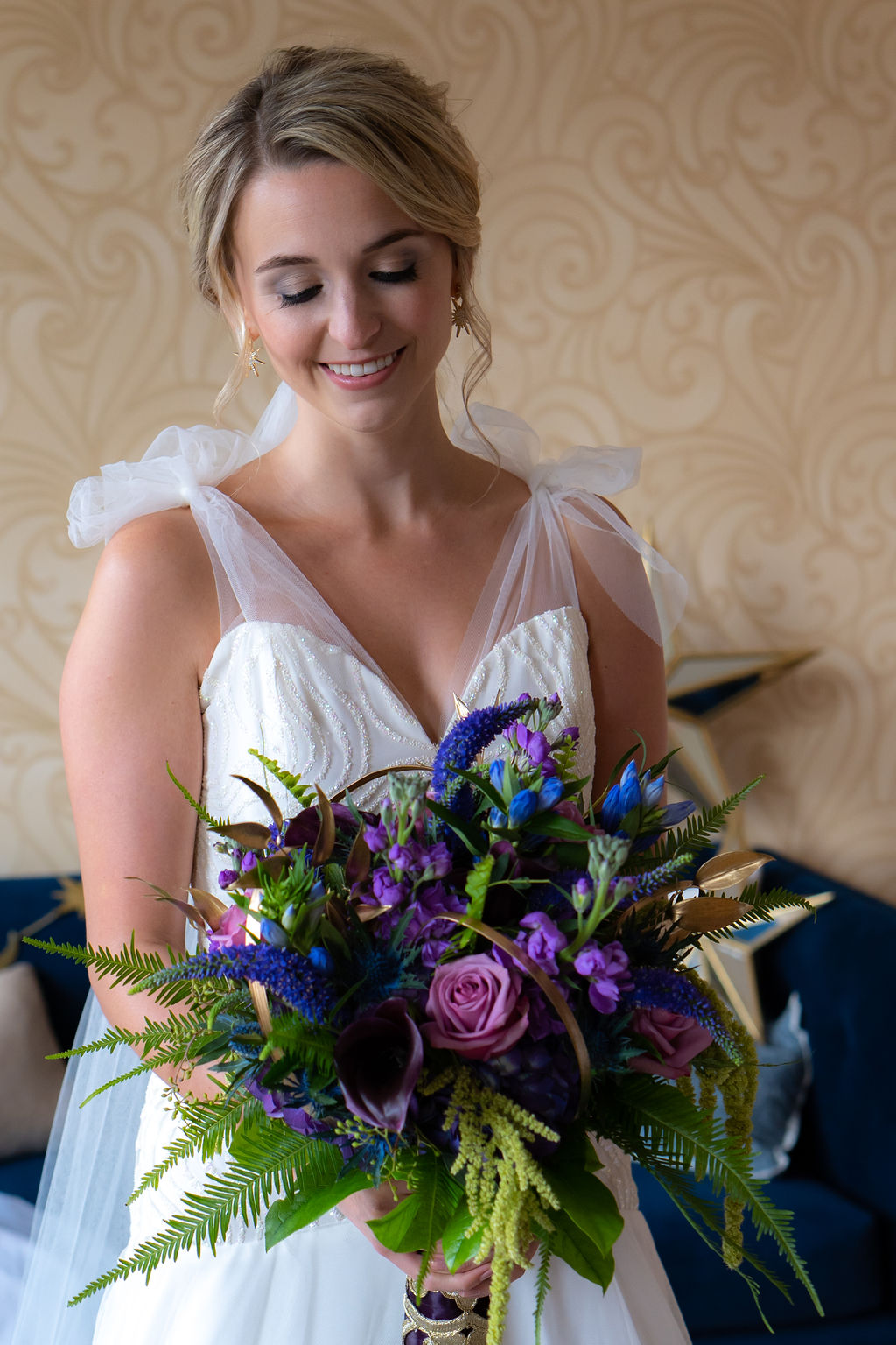 Midnight Blue and Purple Boho Celestial Wedding Inspiration