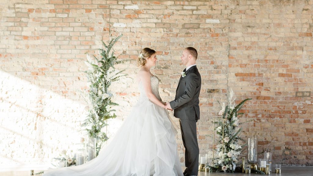 Romantic Grey Industrial Wedding | The Industria by The Brix, Elgin, IL