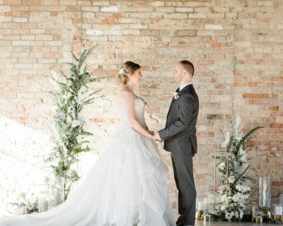 Romantic Grey Industrial Wedding | The Industria by The Brix, Elgin, IL