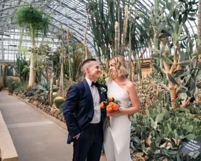 modern wedding | garfield park conservatory