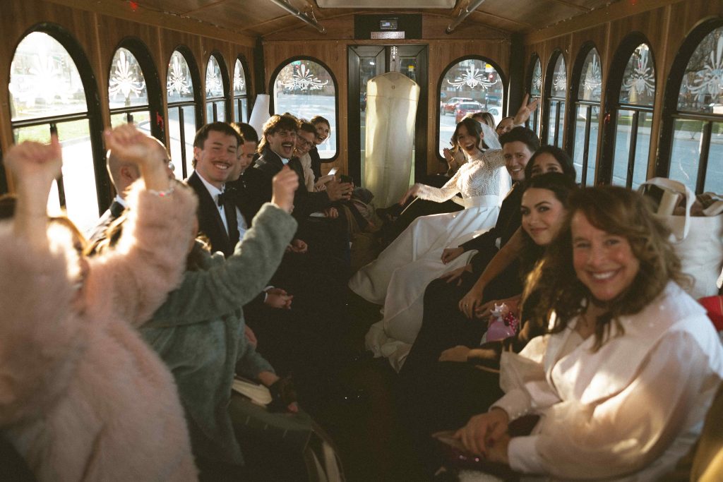 Isabella & John’s Candlelit Holiday Winter Wedding at Café Brauer