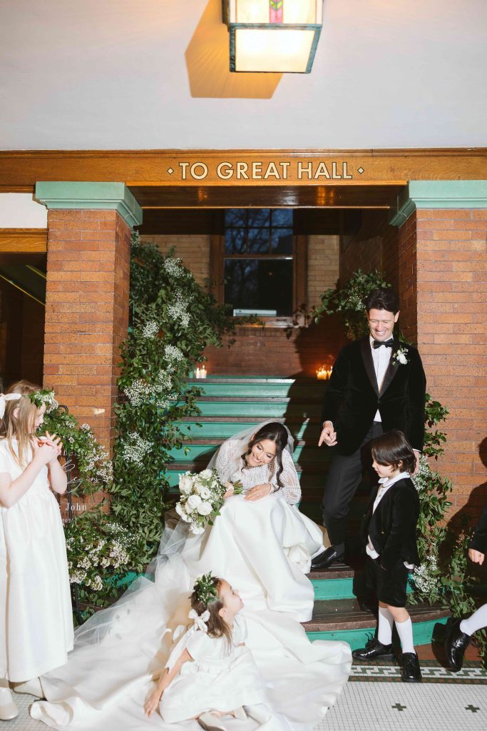 Isabella & John’s Candlelit Holiday Winter Wedding at Café Brauer