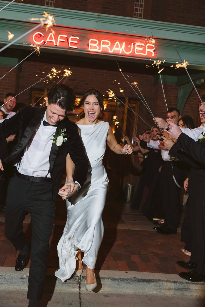 Isabella & John’s Candlelit Holiday Winter Wedding at Café Brauer