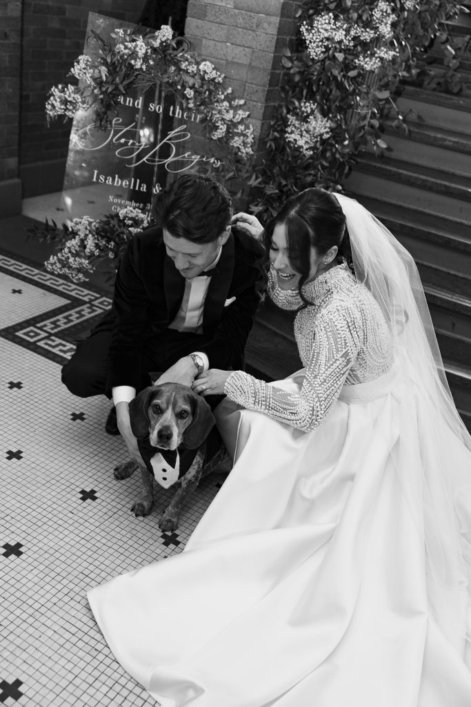 Isabella & John’s Candlelit Holiday Winter Wedding at Café Brauer